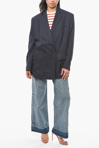 Blazer Doppiopetto MARINO con Tasche con Aletta