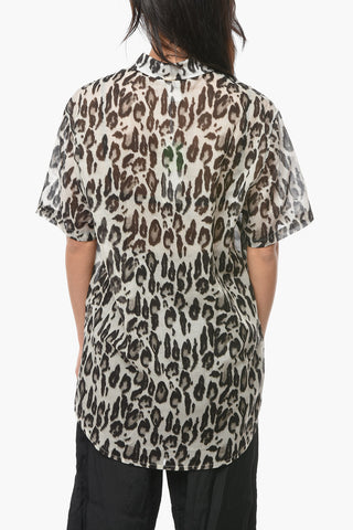 Animal Printed Sustainable Cotton Short Sleeve Shirt