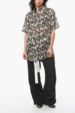 Animal Printed Sustainable Cotton Short Sleeve Shirt