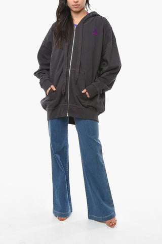 ETOILE Felpa Hoodie MINILA con Zip e Logo in Rilievo