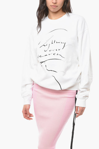 Brushed Cotton LIGHTING OVER Crewneck Sweater