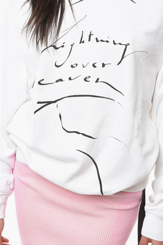 Brushed Cotton LIGHTING OVER Crewneck Sweater