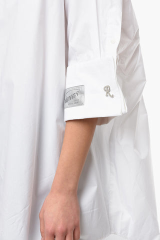 Camicia Con Logo Ricamato A Maniche Corte Con Risvolto	