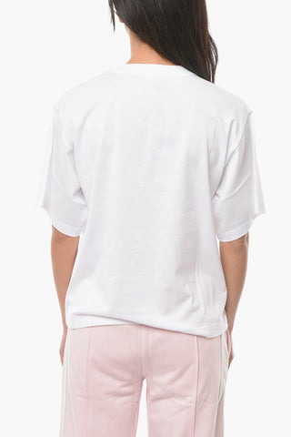 MADE IN ITALY Printed T-shirt with Gold-tone Application Logo