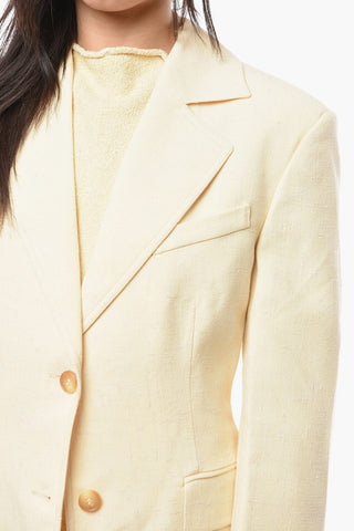 Blazer MANOUK in Tweed di Seta con Vita Stretta
