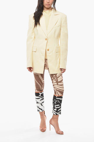 Blazer MANOUK in Tweed di Seta con Vita Stretta