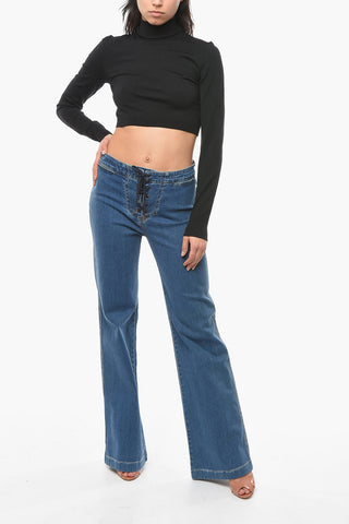 Merino Wool Cropped Sweather with Turtleneck