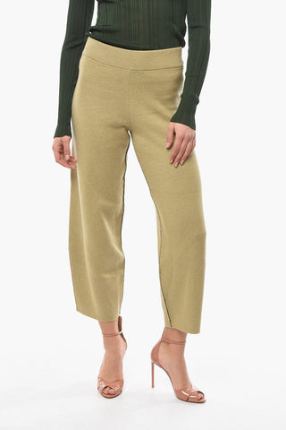 Pantaloni Elasticizzati In Misto Cashmere