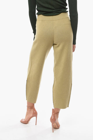 Pantaloni Elasticizzati In Misto Cashmere
