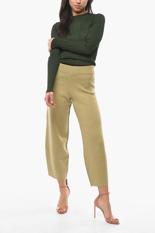 Pantaloni Elasticizzati In Misto Cashmere