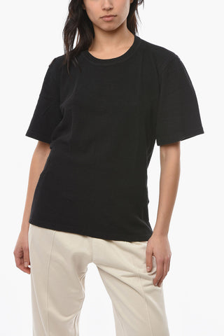 Eco Cotton T-shirt with Back Cut Out and Logoed Embroidery