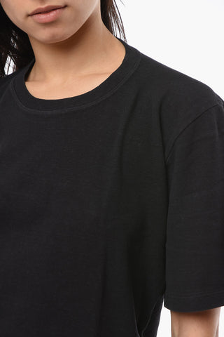 Eco Cotton T-shirt with Back Cut Out and Logoed Embroidery