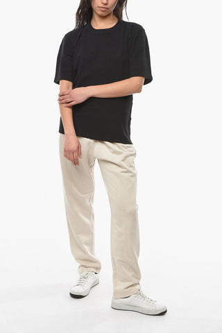 Eco Cotton T-shirt with Back Cut Out and Logoed Embroidery