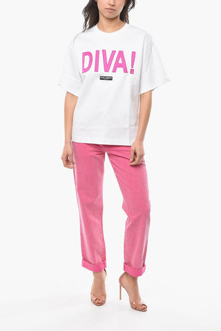 Oversized DIVA! T-shirt with Patch