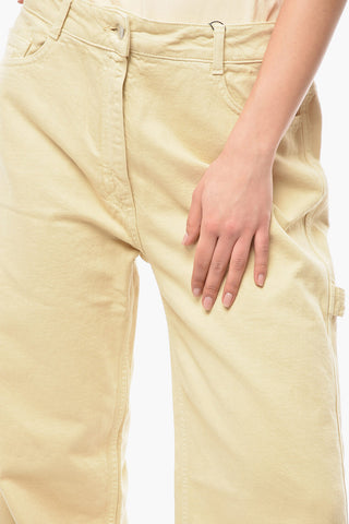 High-waisted Wide-leg Denims with Back Wallet 27cm