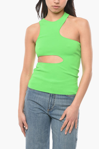Stretchy Knit Cut Out Top