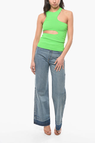 Stretchy Knit Cut Out Top