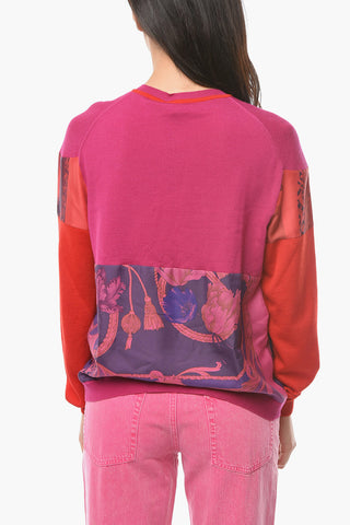 Cardigan in Misto Seta con Stampa