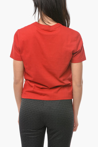 Crewneck FLOW T-shirt with Embroidered Logo