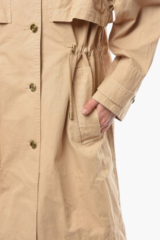 MICHAEL Canvas Trench with Hood