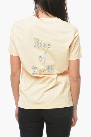 Oversized T-shirt with Glittery Lettering Embroidery