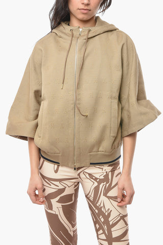 Short-sleeved LAMPO Hoodie in Monogram Motif