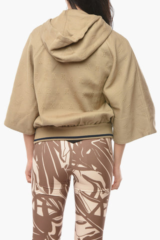 Short-sleeved LAMPO Hoodie in Monogram Motif