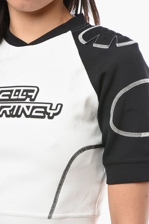 Kurzes Athleisure-T-Shirt Aus Neopren