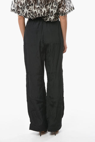 Pantaloni Cargo in Lino e Viscosa Sostenibile con Cintura