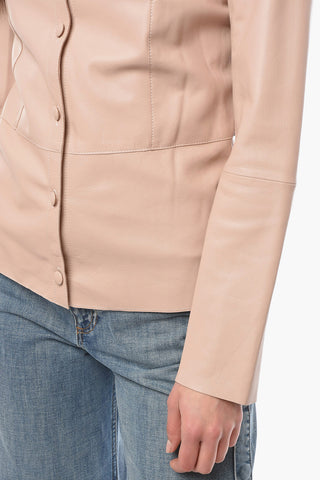 SWD Front Buttoning Leather Jacket