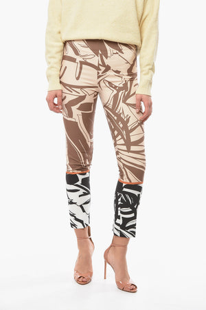 Patterned Pants with Side Zip