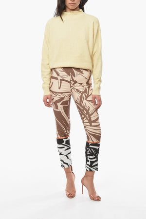 Patterned Pants with Side Zip
