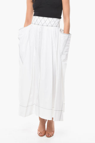 Contrasting Seams Skirt