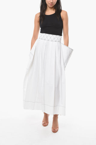 Contrasting Seams Skirt