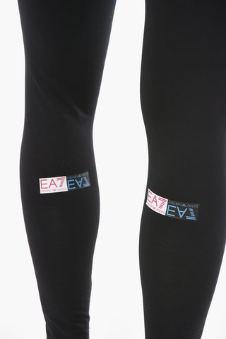 EMPORIO Stretch Cotton Leggings with Logoed Waistband