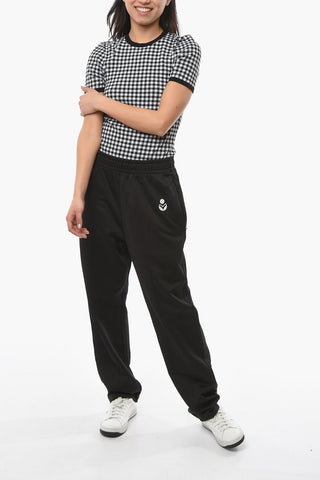ETOILE INAYE Joggers with Elasticated Waistband and Contrasting Embroidery