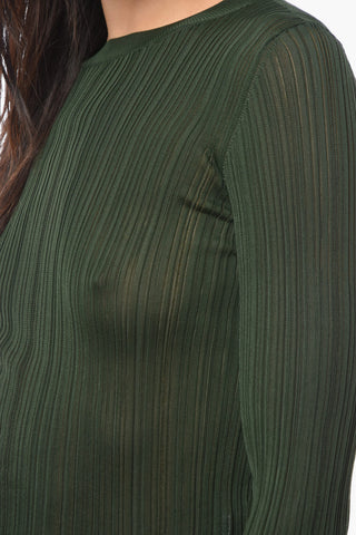 Stretchy Crewneck Long Sleeved Sweater