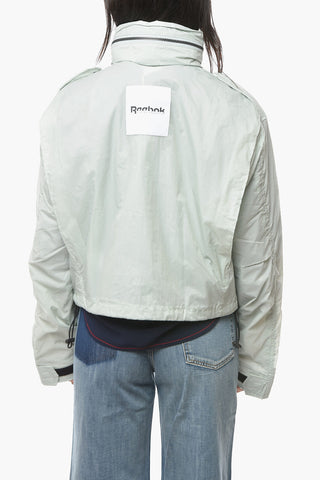 VICTORIA BECKHAM Nylon Windbreaker Jacket with Extractable Hood