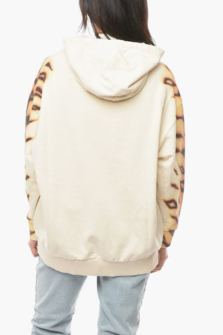 MAGNOLIA Hoodie Sweatshirt with Tiger Print and Lettering