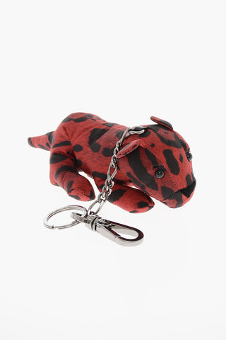 Portachiavi in Nylon con Charm Leopardo