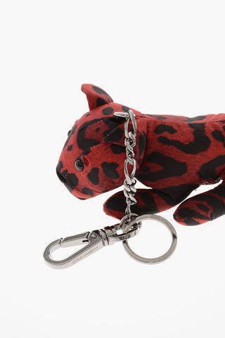 Portachiavi in Nylon con Charm Leopardo