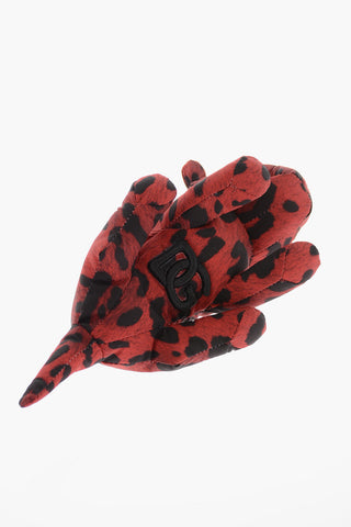 Portachiavi in Nylon con Charm Leopardo