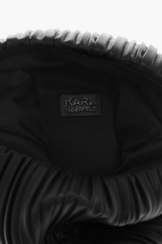 Pleated Faux-leather KUSHION Tote Bag