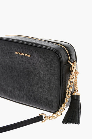 MICHAEL textured leather JET SET camera bag with removable shoulder strap