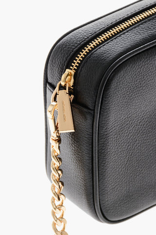 MICHAEL textured leather JET SET camera bag with removable shoulder strap
