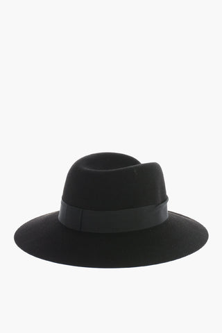 Felt VIRGINIE Fedora Hat with Logo