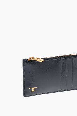 Leather GALASSIA Card Holder with Gold-toned Hardware