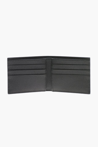 Gros-grain Leather Bifold Wallet with Camou Print