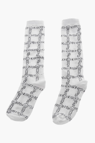 Cotton LOGO GRID Long Socks