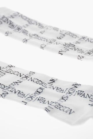 Cotton LOGO GRID Long Socks